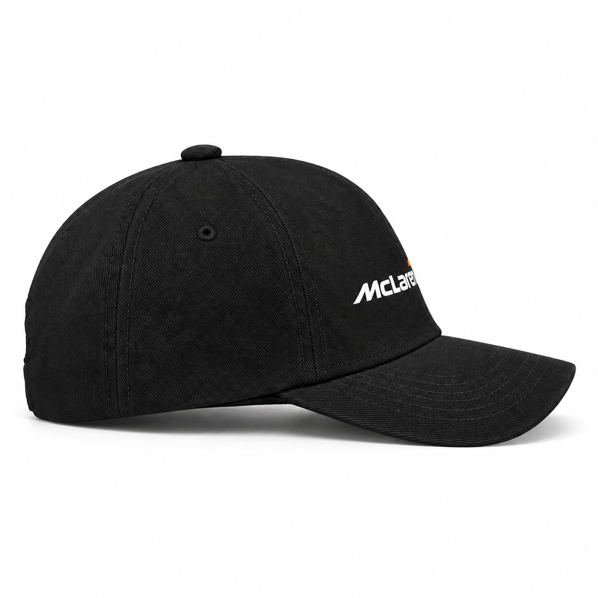McLaren Car Dad Baseball Cap Hat | Color: Black | Side profile