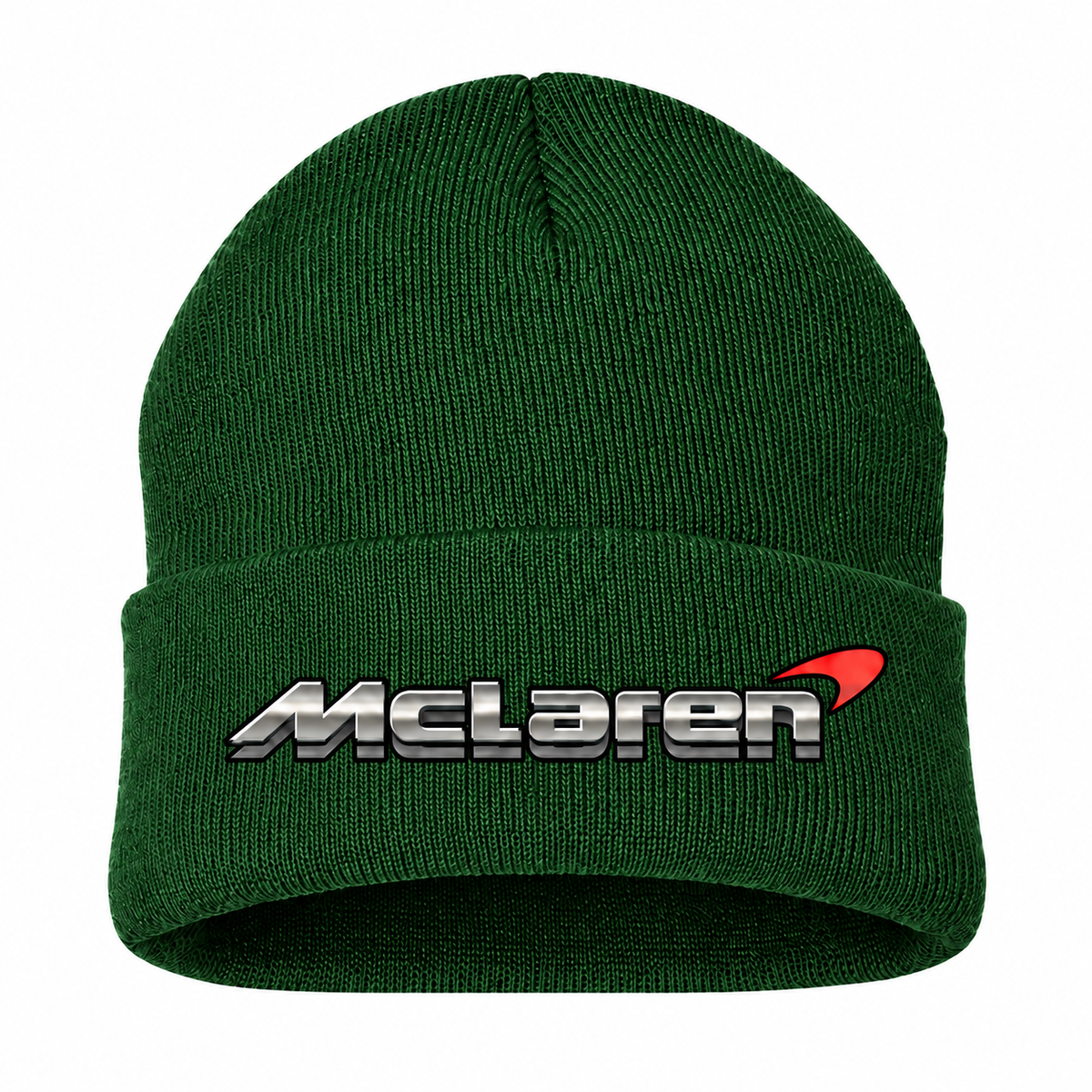 Men's McLaren Beanie Hat — Forest Green — clean front main