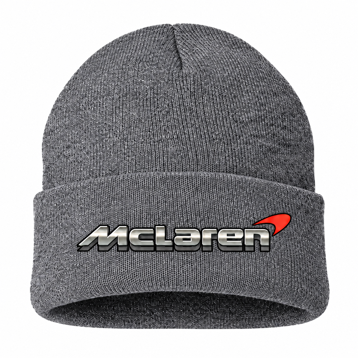 Men's McLaren Beanie Hat — Gray — clean front main