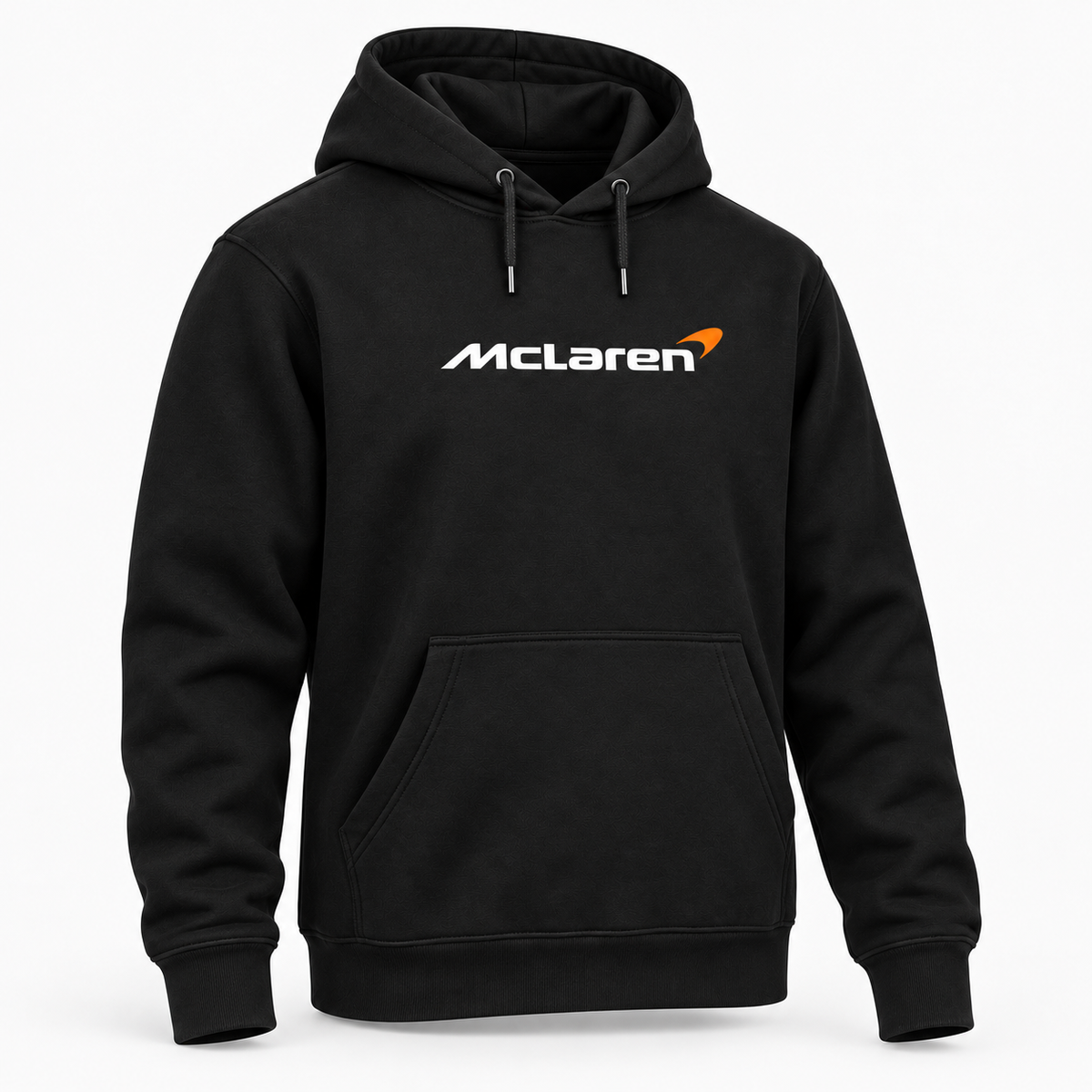 Men’s McLaren Car Pullover Hoodie | Color: Black | Angled front