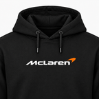 Men’s McLaren Car Pullover Hoodie | Color: Black | Logo and hood detail