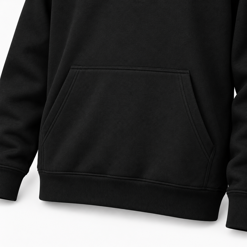 Men’s McLaren Car Pullover Hoodie | Color: Black | Pocket cuff and hem detail