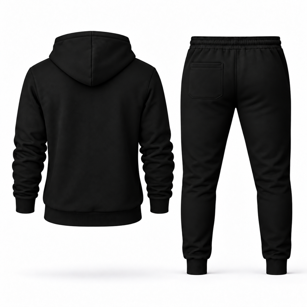 Men’s McLaren Car Hoodie Joggers Set | Color: Black | Plain back