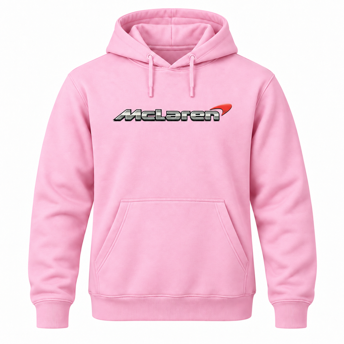 Men’s McLaren Car Pullover Hoodie | Color: Light Pink | Front