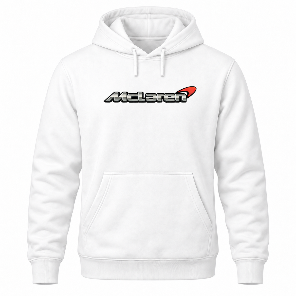 Men’s McLaren Car Pullover Hoodie | Color: White | Front