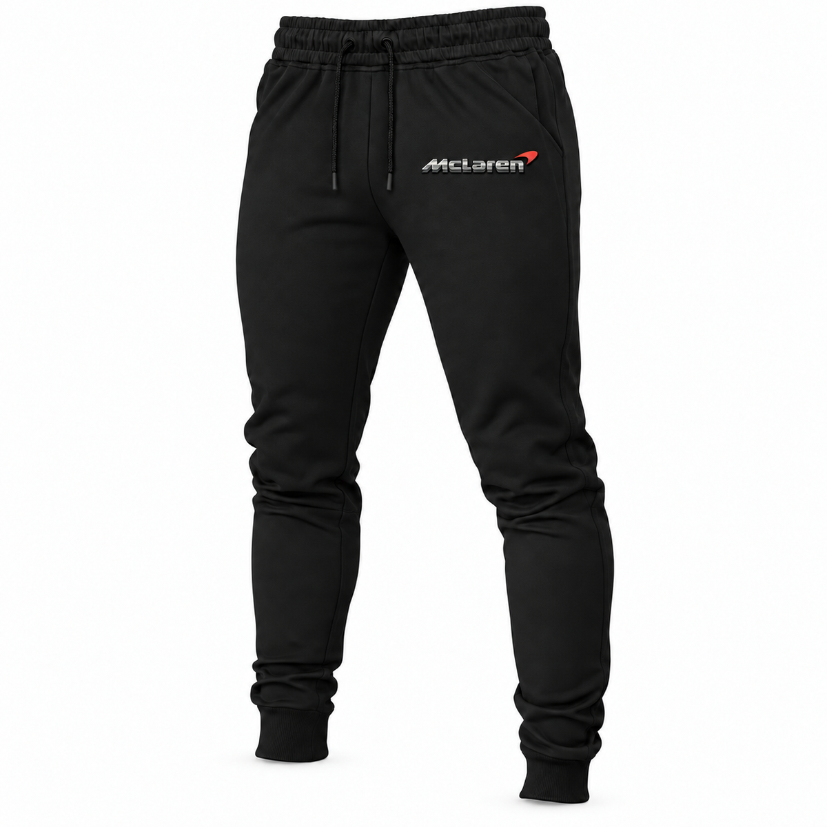 Men’s McLaren Car Joggers Sweatpants | Color: Black | Three-quarter