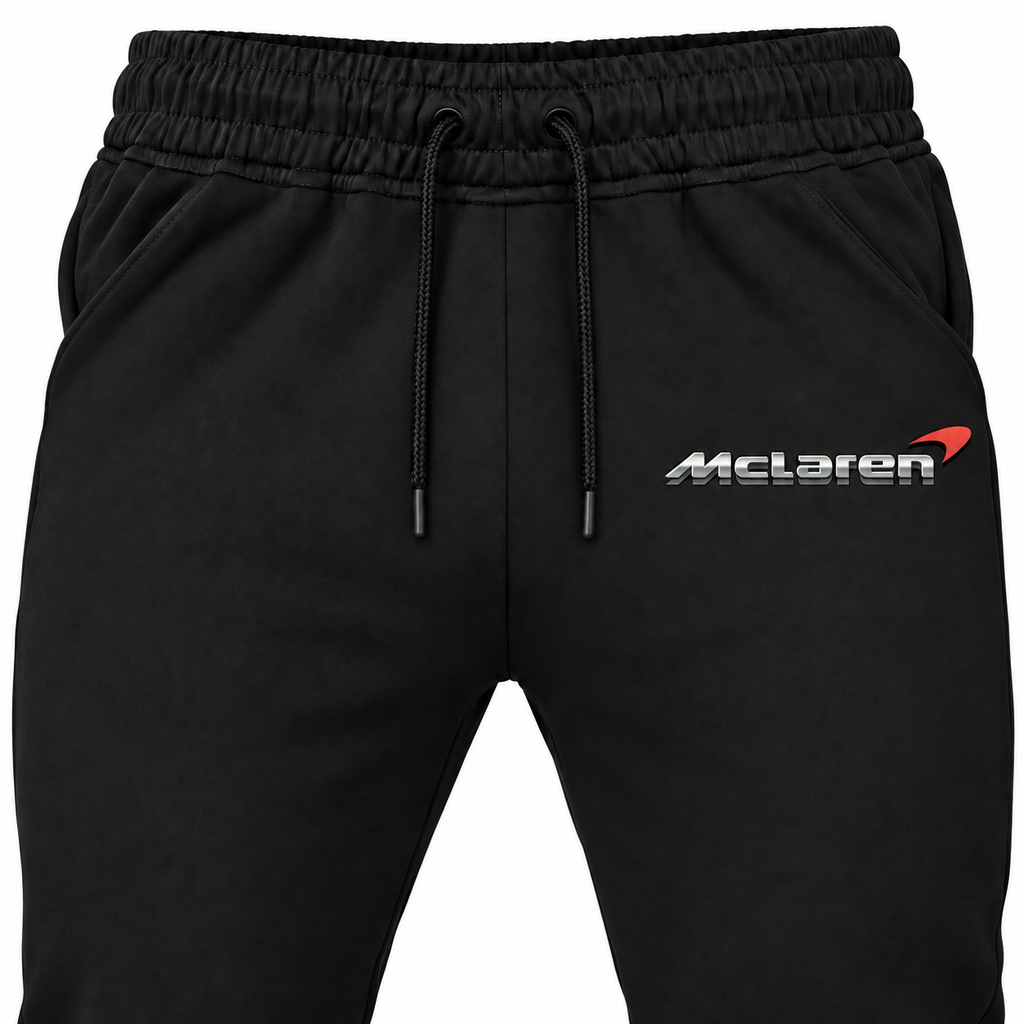 Men’s McLaren Car Joggers Sweatpants | Color: Black | Logo detail