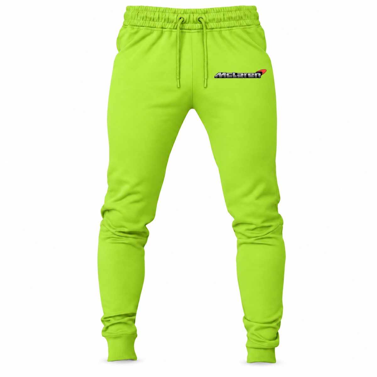 Men’s McLaren Car Joggers Sweatpants | Color: Lime Green | Front