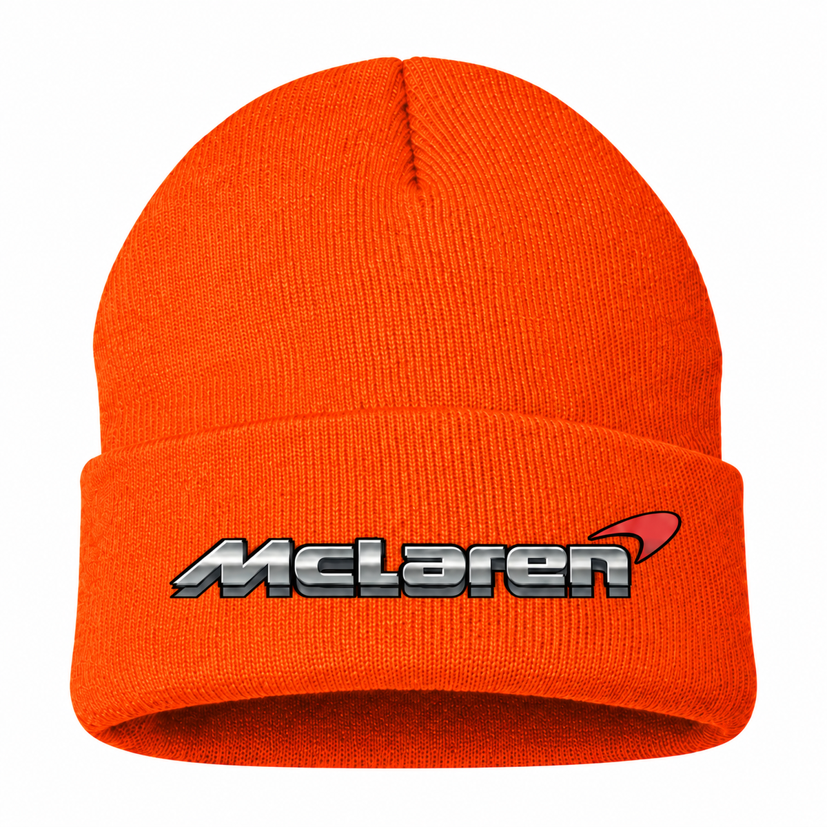 Men's McLaren Beanie Hat — Orange — clean front main