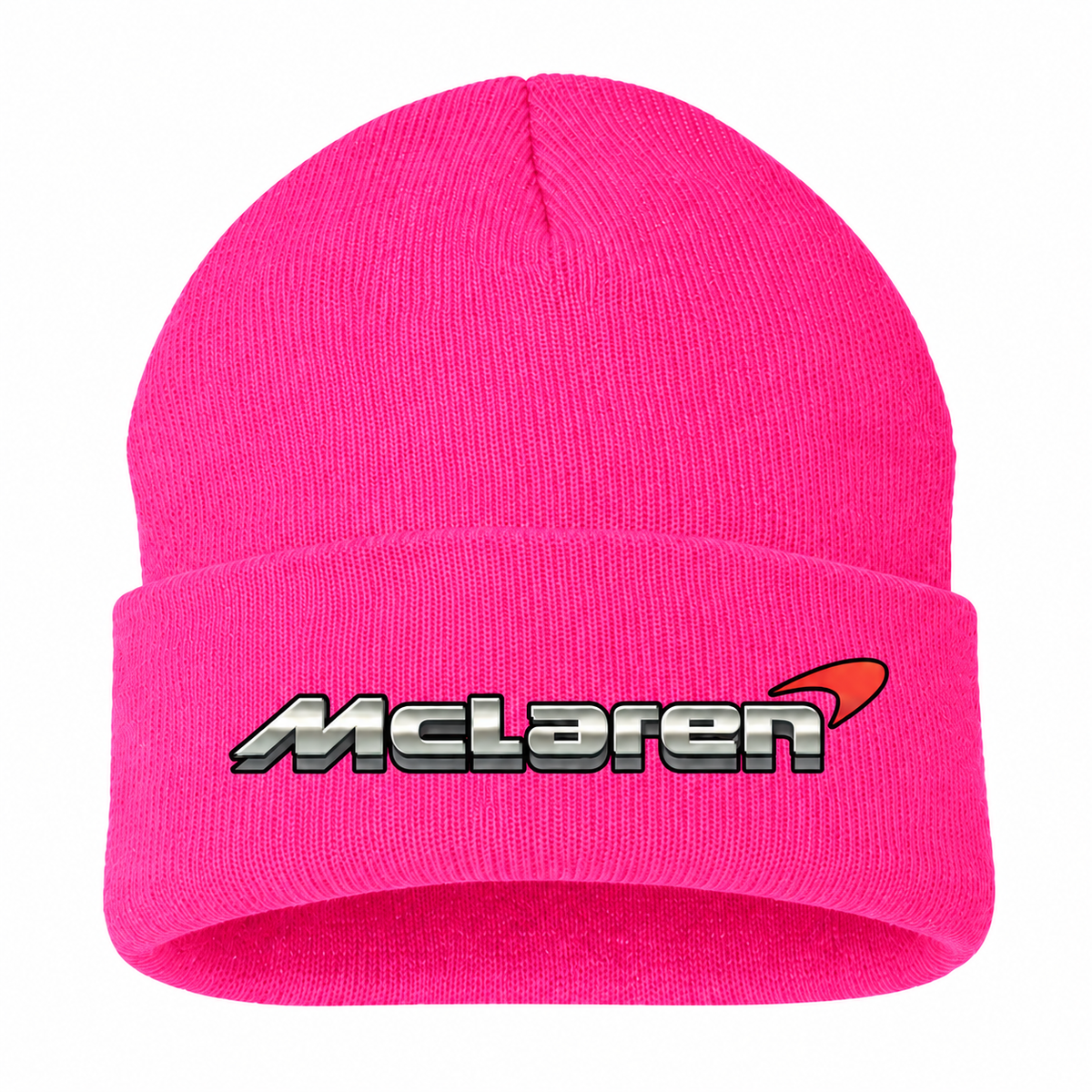 Men's McLaren Beanie Hat — Pink — clean front main