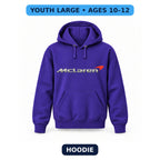 McLaren - Youth Large Hoodie (Ages 10–12) | Color: Purple