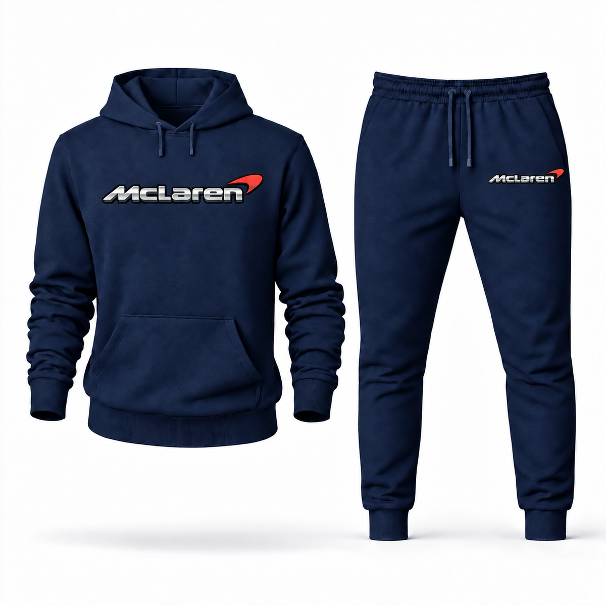 Men’s McLaren Car Hoodie Joggers Set | Color: Navy | Front