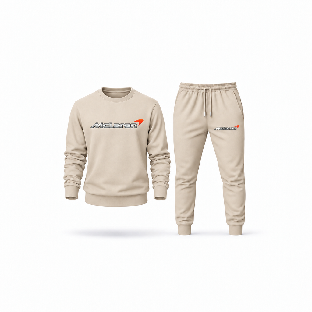 Men's McLaren Sweatshirt Joggers Set | Color: Tan | Main