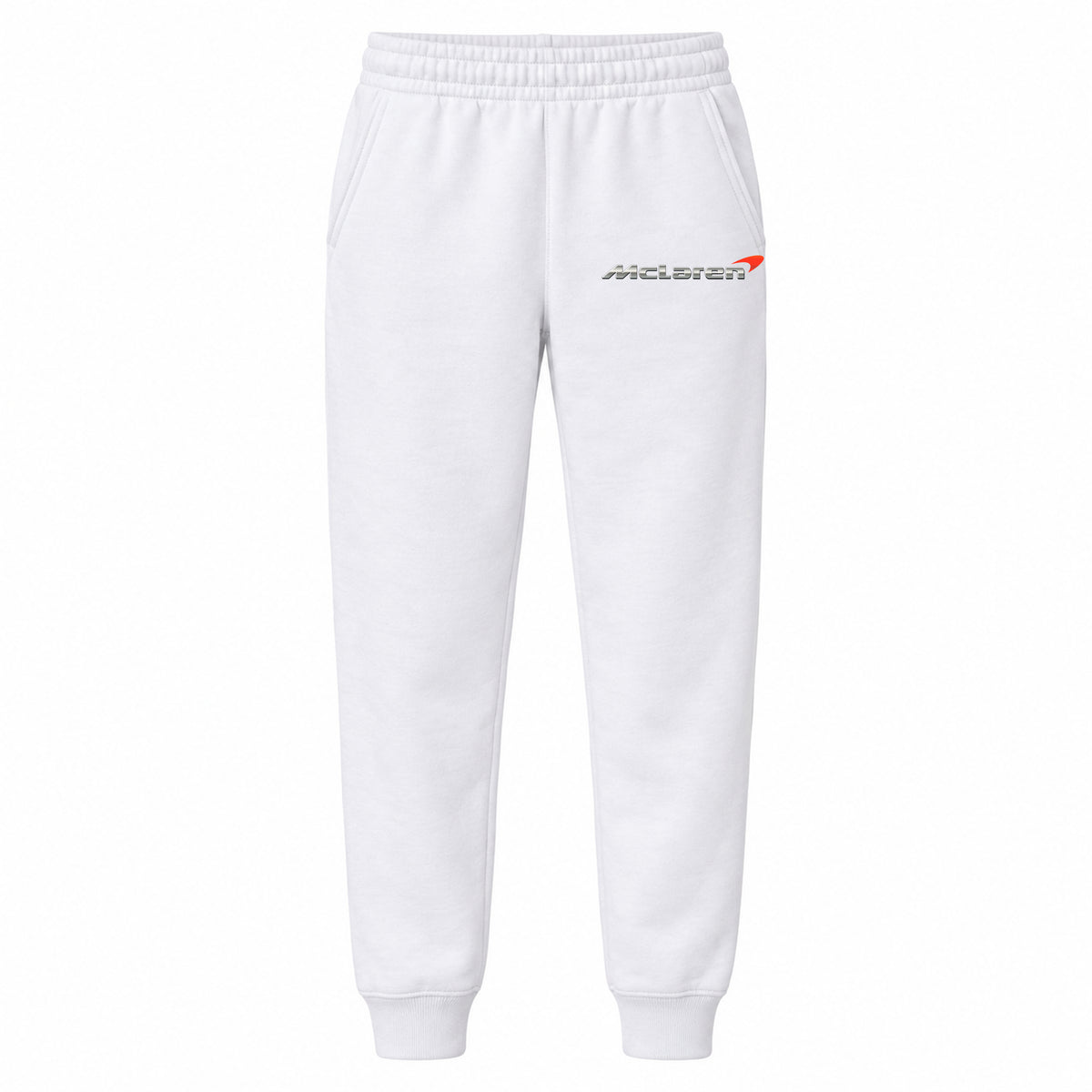McLaren youth jogger sweatpants in White, Youth Large ages 10–12