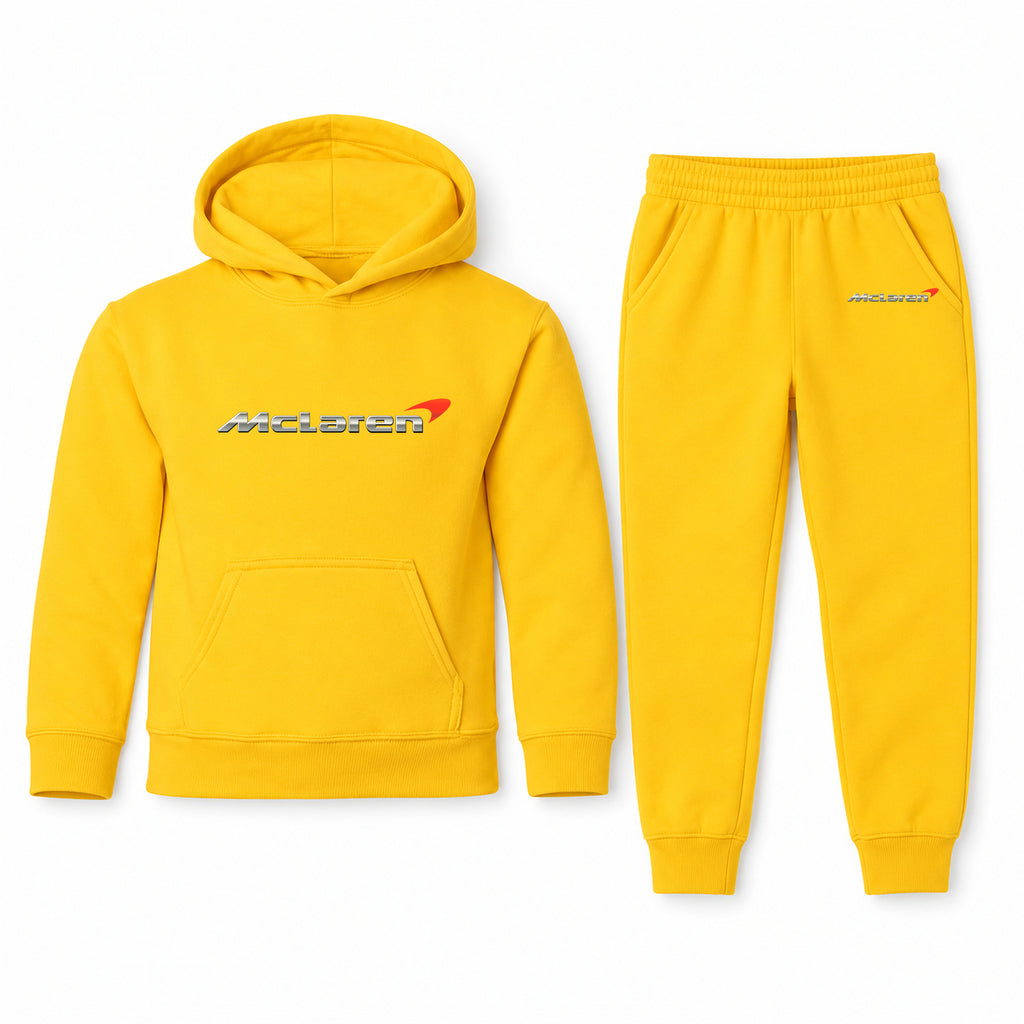 McLaren youth hoodie jogger set, Yellow, Youth Large ages 10–12