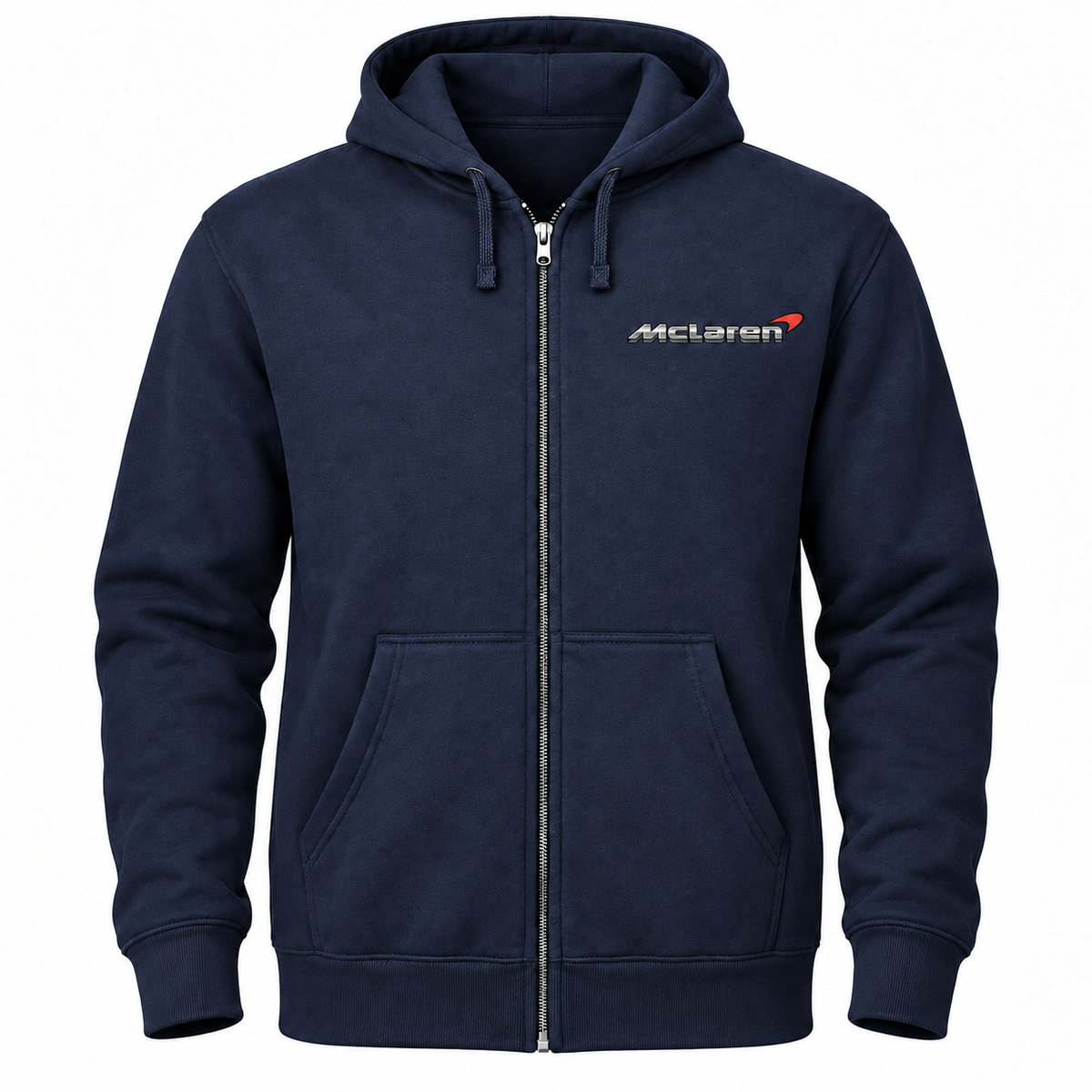 Men’s McLaren Car Zipper Hoodie | Color: Navy | Front