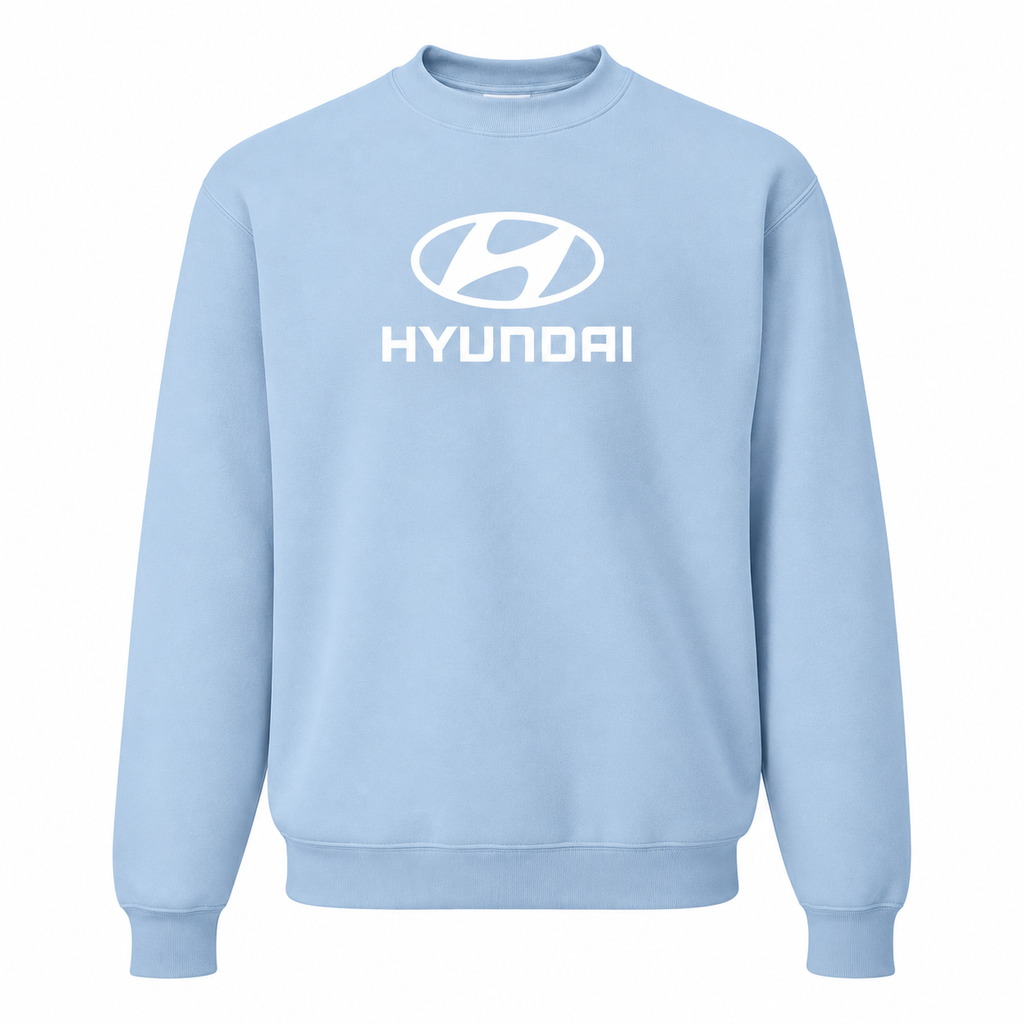 Men’s Hyundai Car Crewneck Sweatshirt | Color: Sky Blue | Front