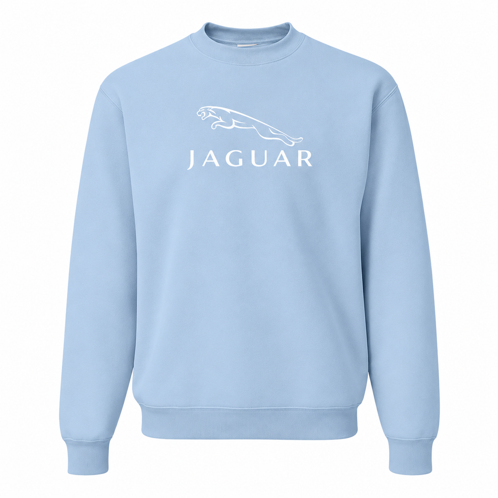 Men’s Jaguar Symbol Car Crewneck Sweatshirt | Color: Sky Blue | Front