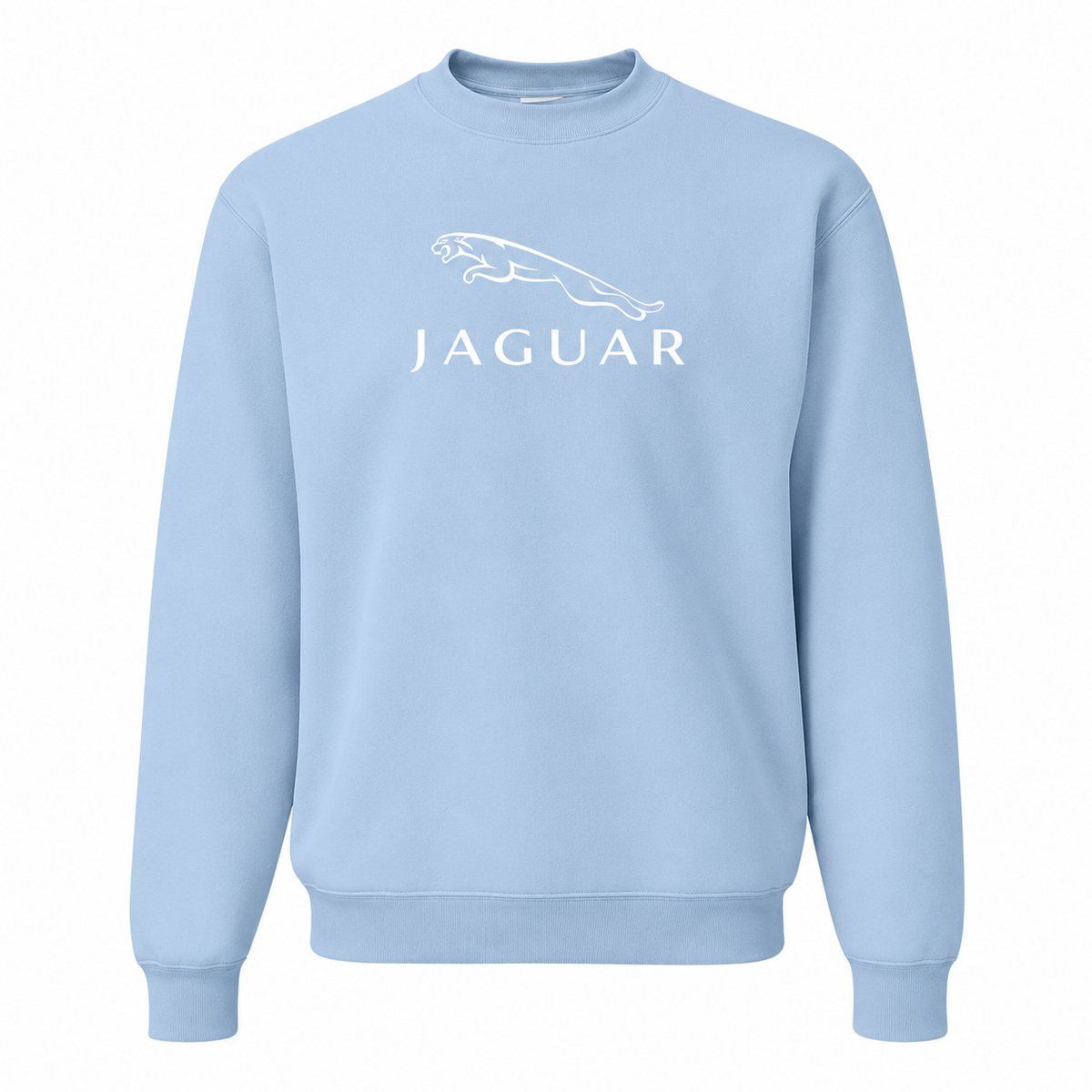 Men’s Jaguar Symbol Car Crewneck Sweatshirt | Color: Sky Blue | Front