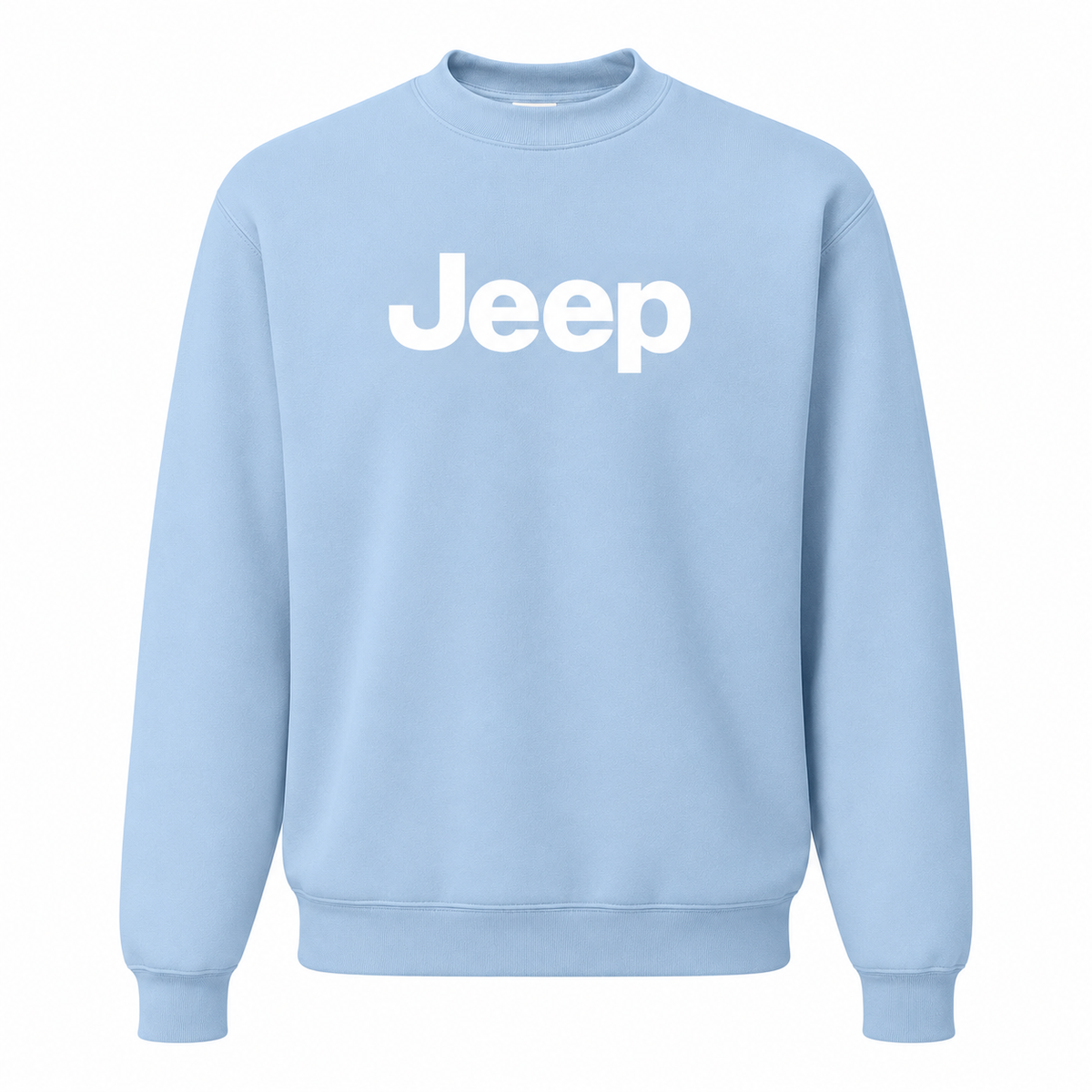 Men’s Jeep Car Crewneck Sweatshirt | Color: Sky Blue | Front