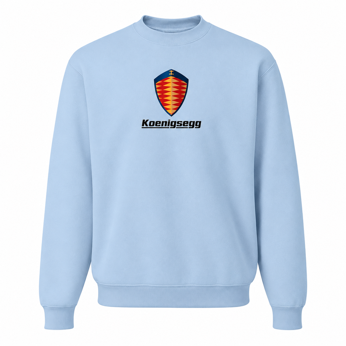 Men’s Koenigsegg Car Crewneck Sweatshirt | Color: Sky Blue | Front