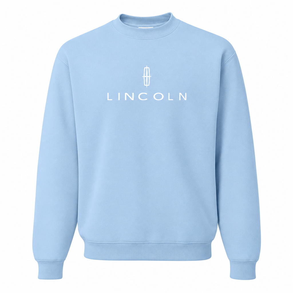 Men’s Lincoln Car Crewneck Sweatshirt | Color: Sky Blue | Front