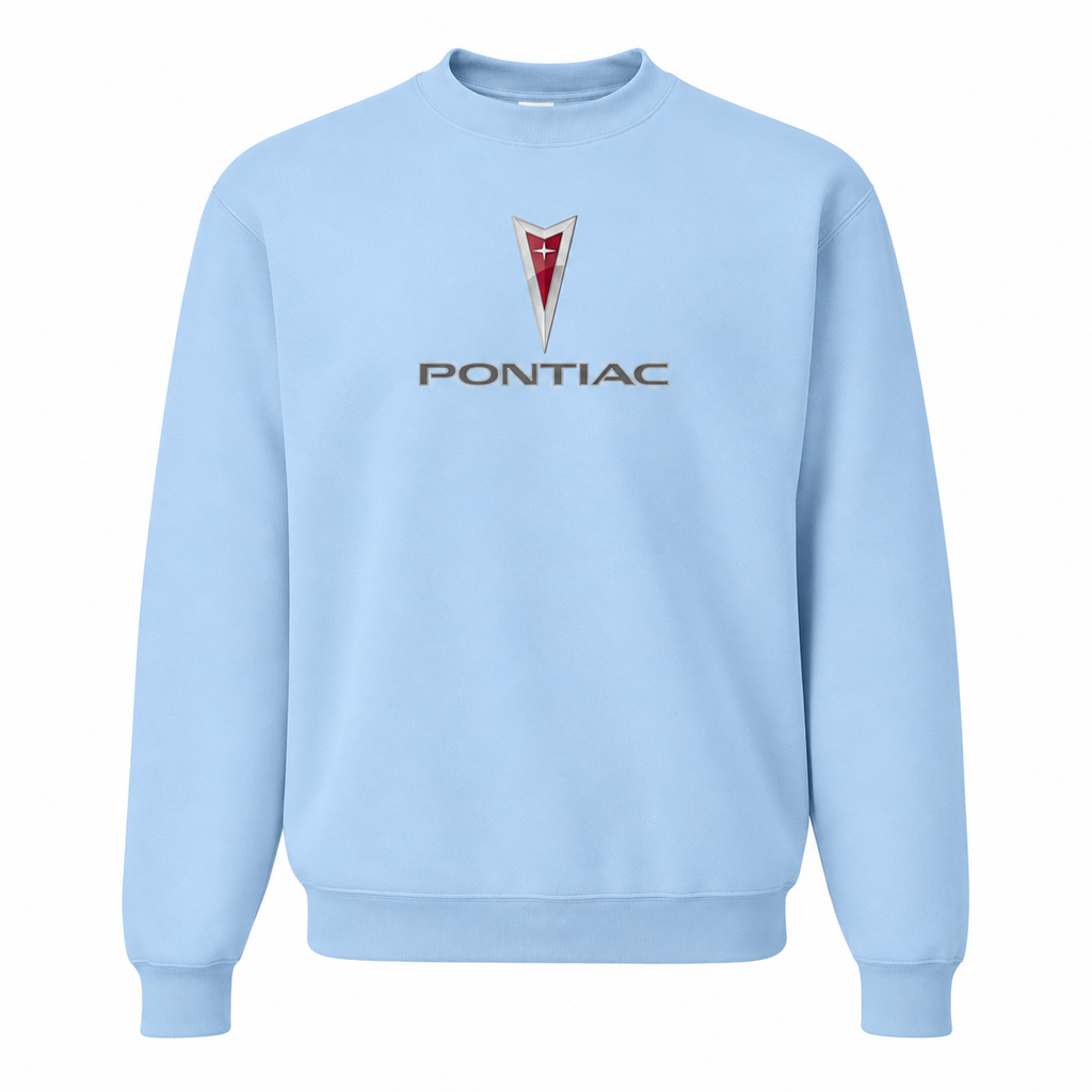 Men’s Pontiac Car Crewneck Sweatshirt | Color: Sky Blue | Front