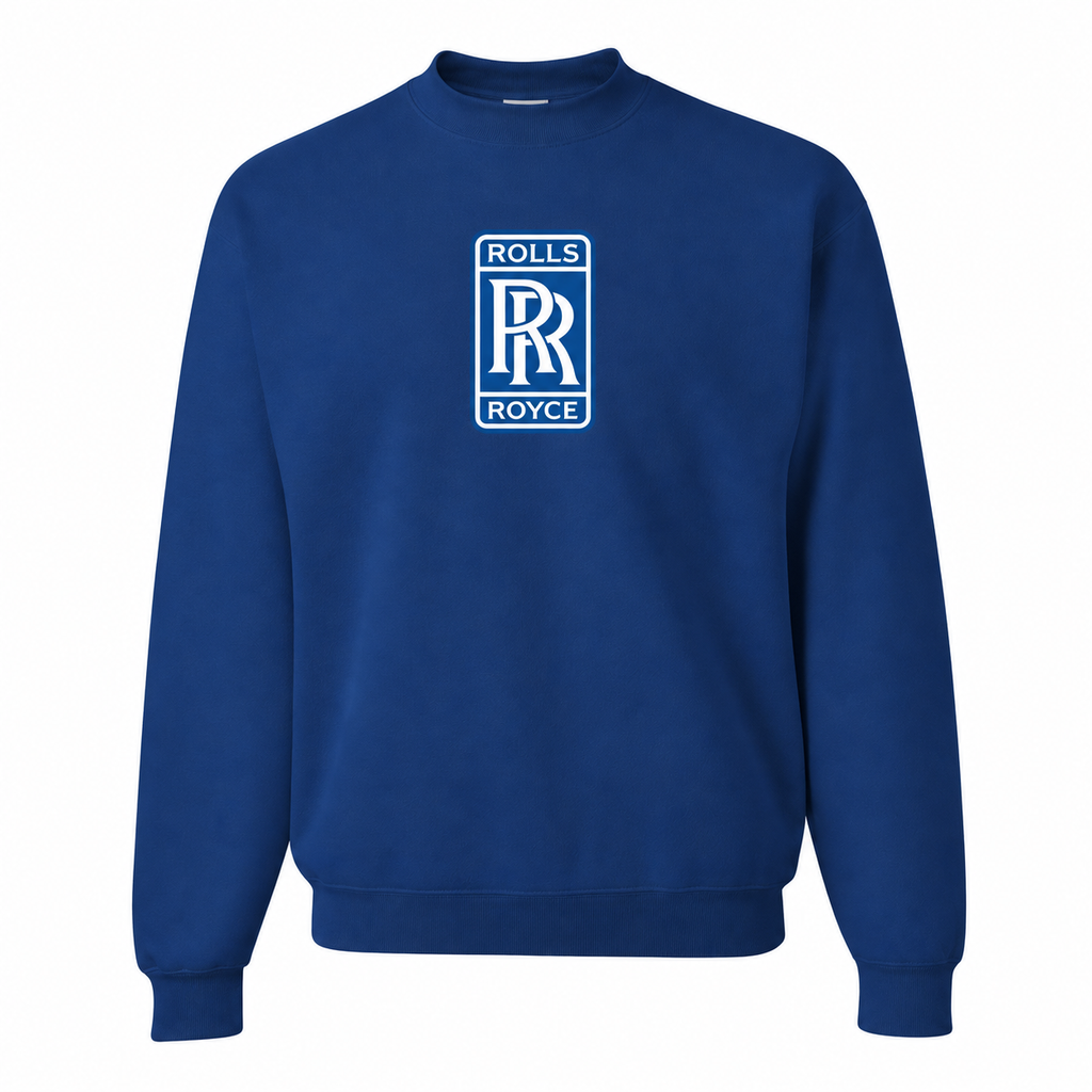 Men’s Rolls Royce Car Crewneck Sweatshirt | Color: Blue | Front