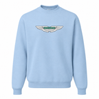 Men's Aston Martin Car Crewneck Sweatshirt | Color: Sky Blue | Front