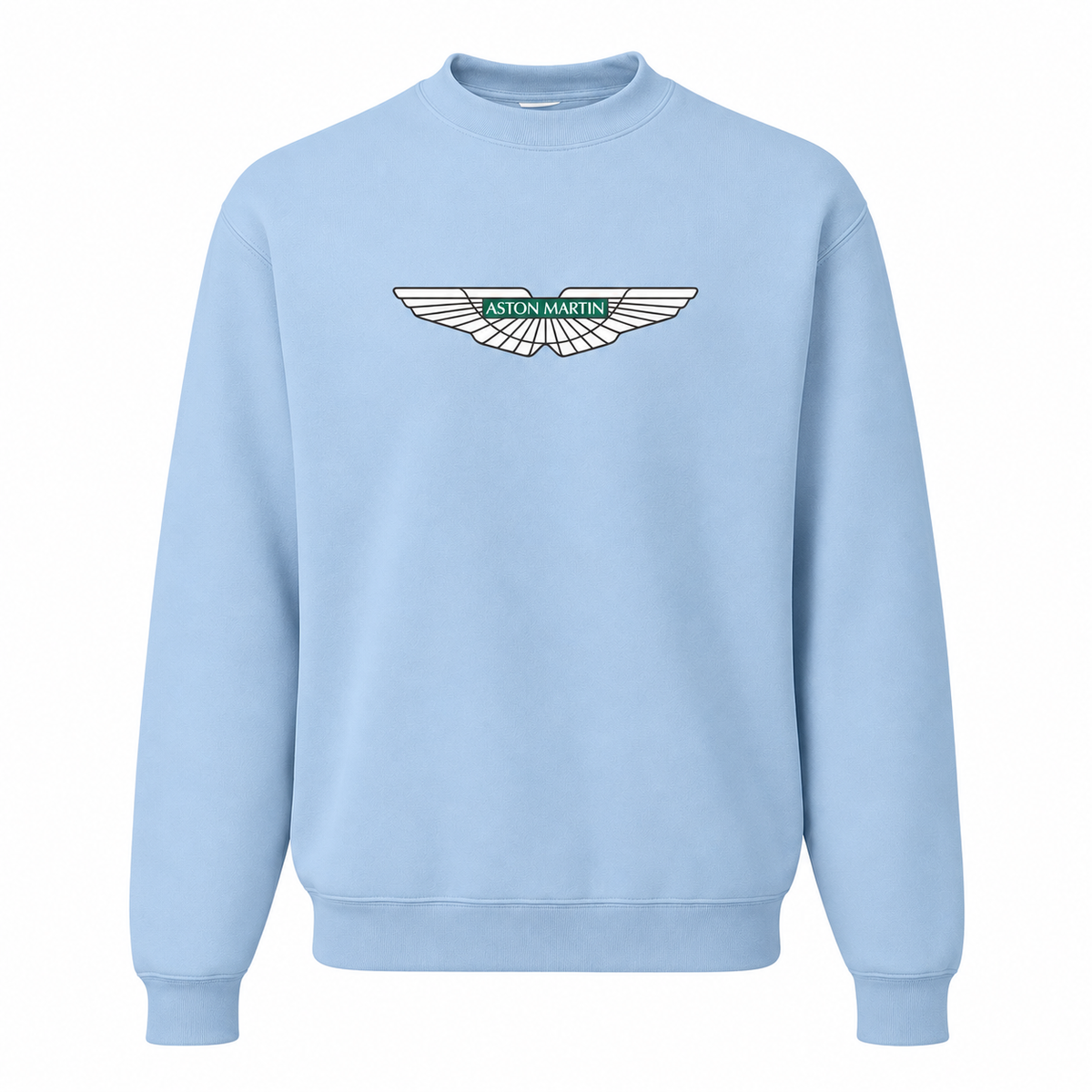 Men's Aston Martin Car Crewneck Sweatshirt | Color: Sky Blue | Front