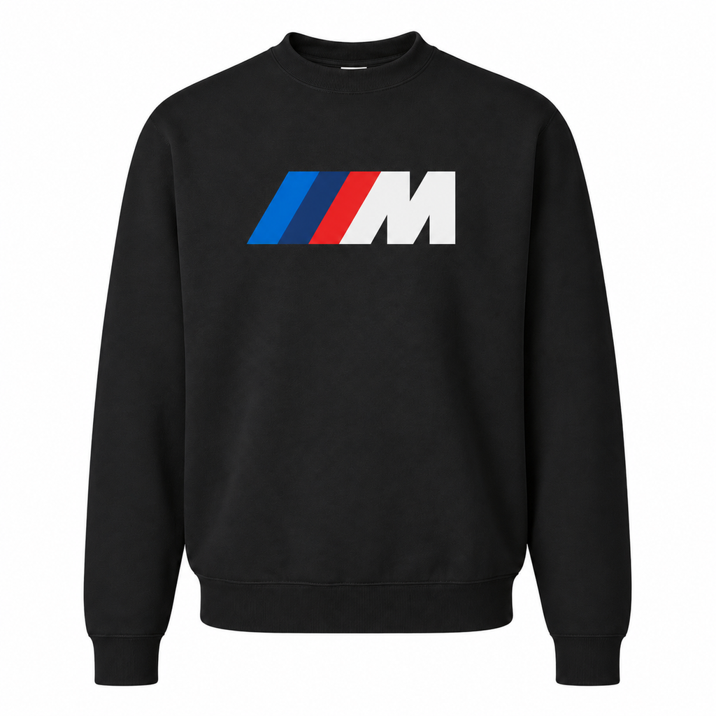 Men’s BMW M Car Crewneck Sweatshirt | Color: Black | Front