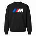Men’s BMW M Car Crewneck Sweatshirt | Color: Black | Front