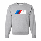 Men’s BMW M Car Crewneck Sweatshirt | Color: Gray | Front