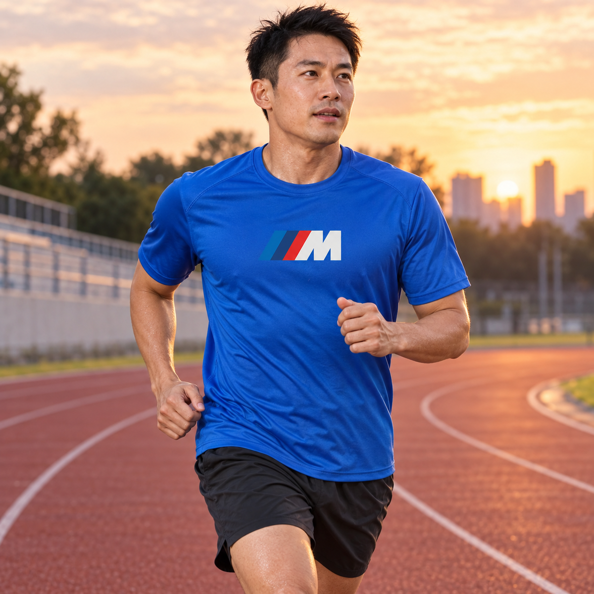 Men's - BMW M - Polyester T-Shirt | Color: Blue | Image 2 | Track Run