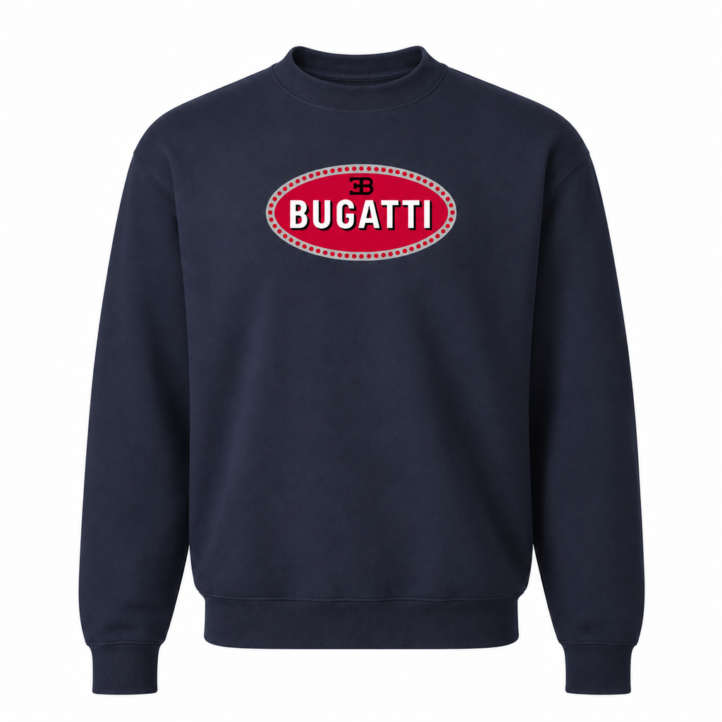 Men’s Bugatti Car Crewneck Sweatshirt | Color: Navy | Front