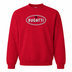 Men’s Bugatti Car Crewneck Sweatshirt | Color: Red | Front