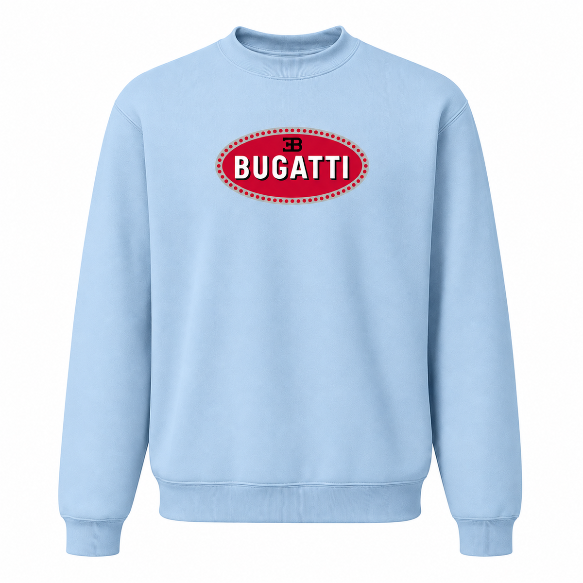 Men’s Bugatti Car Crewneck Sweatshirt | Color: Sky Blue | Front