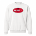 Men’s Bugatti Car Crewneck Sweatshirt | Color: White | Front