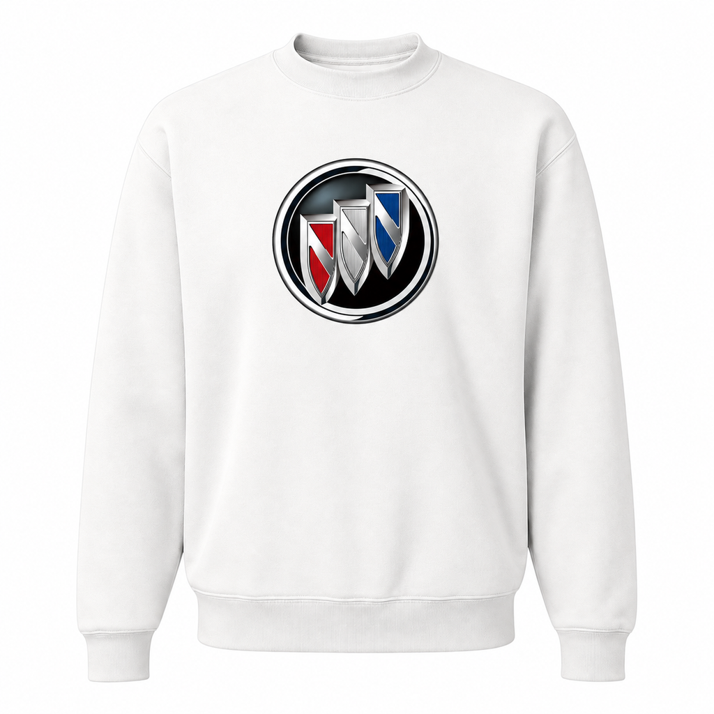 Men’s Buick Car Crewneck Sweatshirt | Color: White | Front
