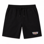 Men’s Cadillac Car Athletic Fleece Shorts | Color: Black | Image 1