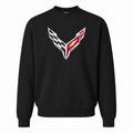 Men’s Chevrolet Corvette Car Crewneck Sweatshirt | Color: Black | Front