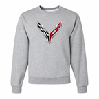 Men’s Chevrolet Corvette Car Crewneck Sweatshirt | Color: Gray | Front