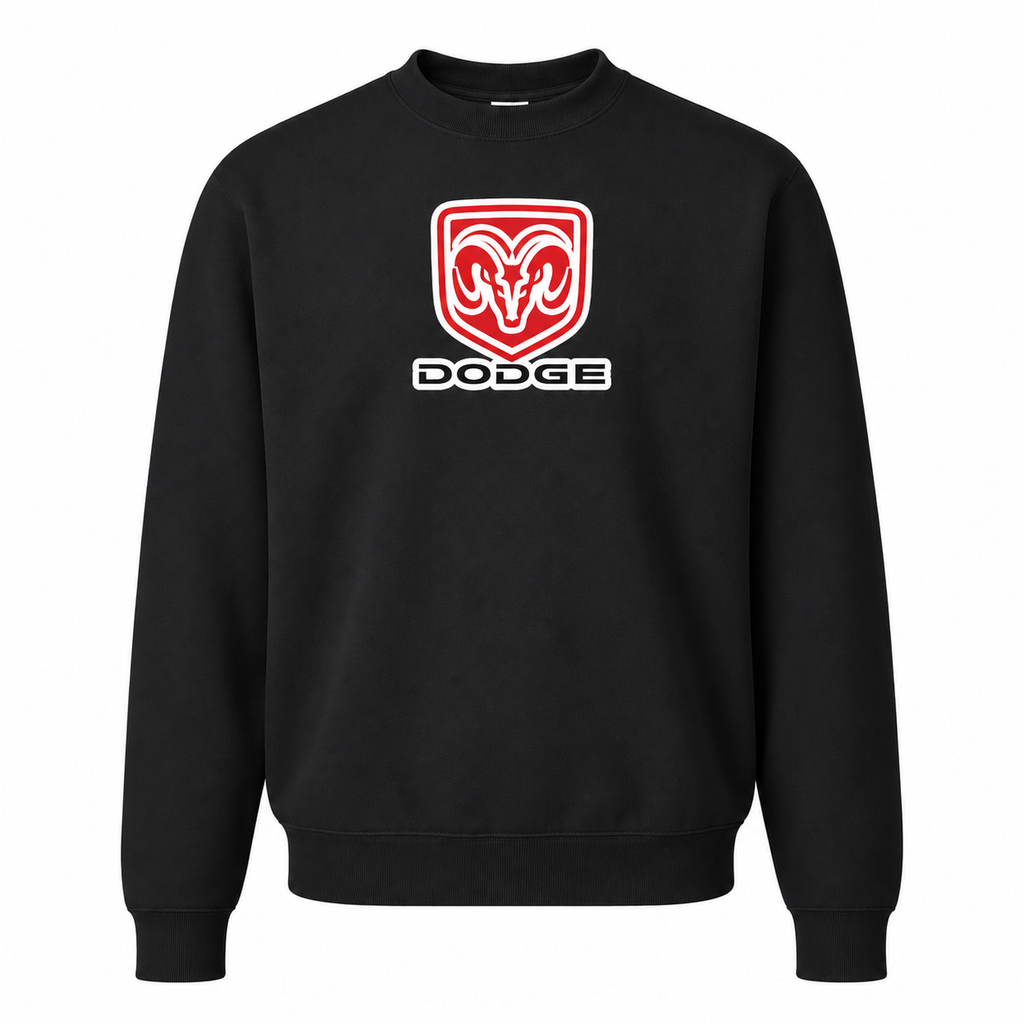 Men’s Dodge Car Crewneck Sweatshirt | Color: Black | Front