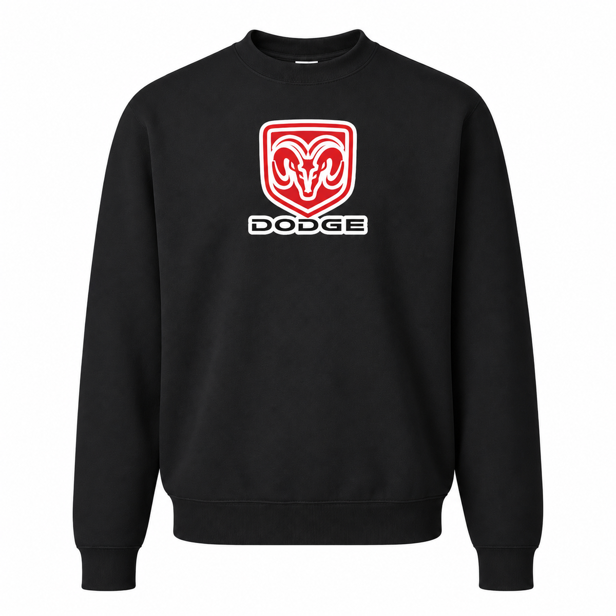 Men’s Dodge Car Crewneck Sweatshirt | Color: Black | Front