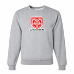 Men’s Dodge Car Crewneck Sweatshirt | Color: Gray | Front