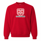 Men’s Dodge Car Crewneck Sweatshirt | Color: Red | Front