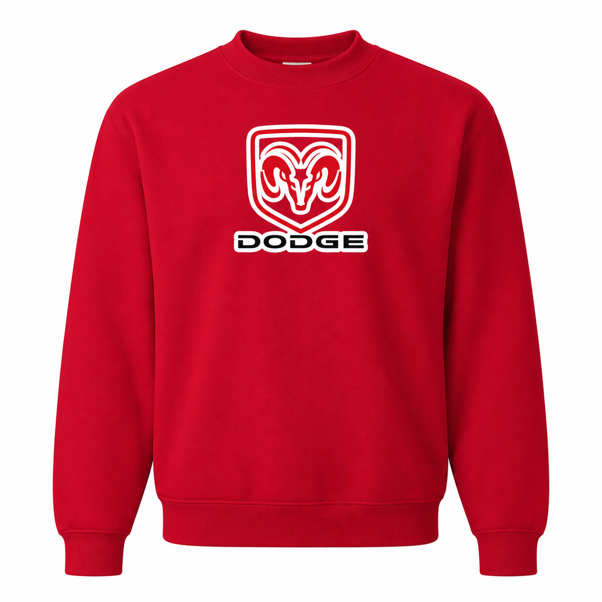 Men’s Dodge Car Crewneck Sweatshirt | Color: Red | Front