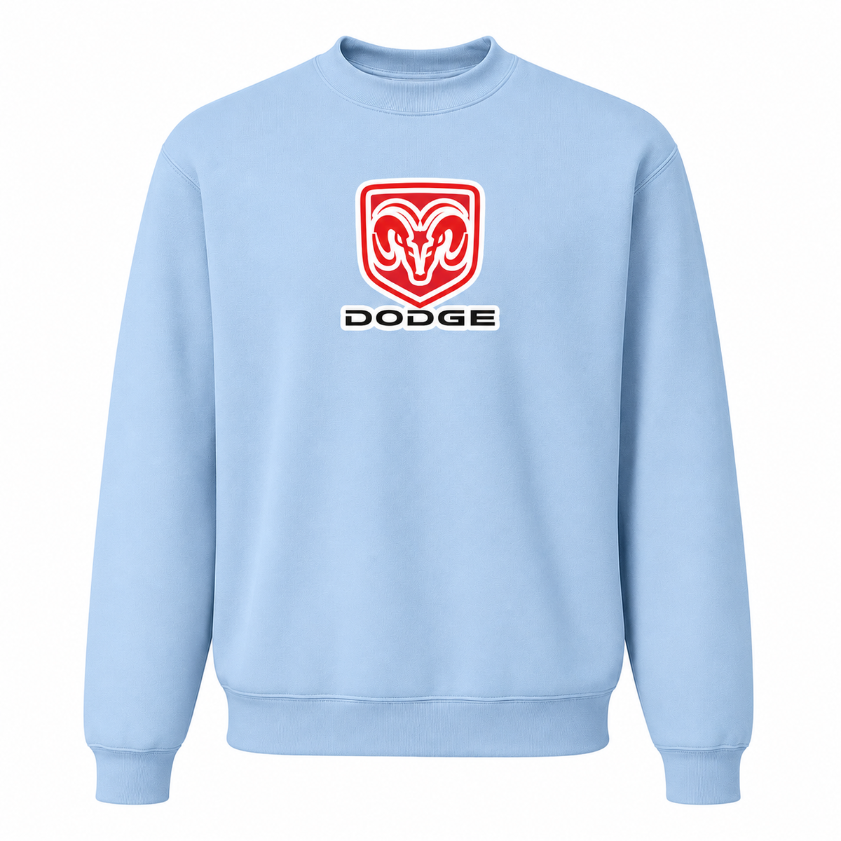 Men’s Dodge Car Crewneck Sweatshirt | Color: Sky Blue | Front