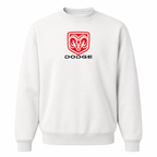Men’s Dodge Car Crewneck Sweatshirt | Color: White | Front
