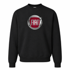 Men’s Fiat Car Crewneck Sweatshirt | Color: Black | Front